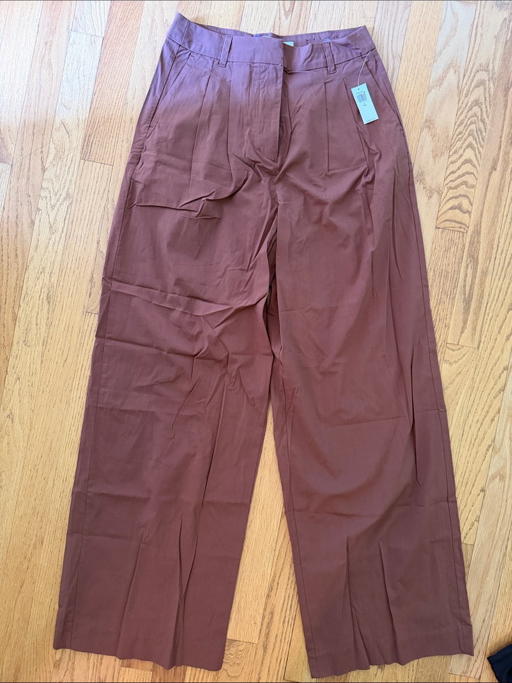 Old Navy Wide-Leg Trousers in Rust Brown